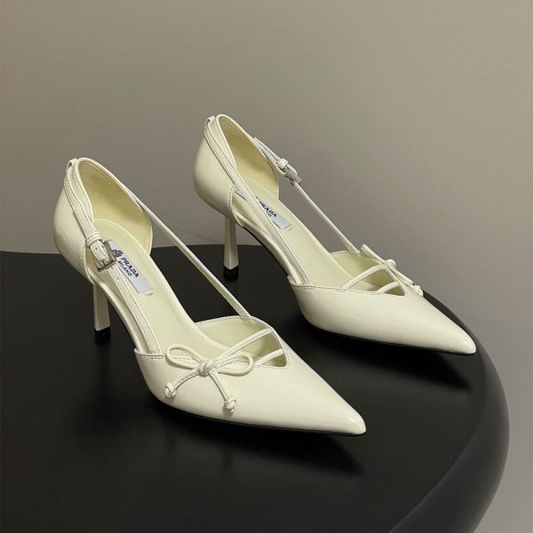 Prada Open-side leather pumps