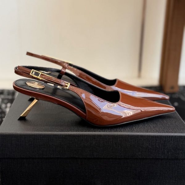 YSL LEE slingback pumps in patent leather