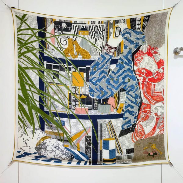 HERMES Rendez-Vous Chez Herm??s shawl 140