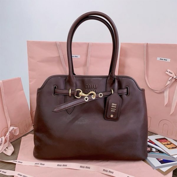 MIUMIU Medium Aventure nappa leather bag(HIGH-END Grade)