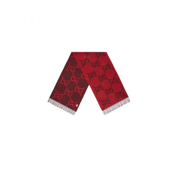 GUCCi GG wool jacquard scarf