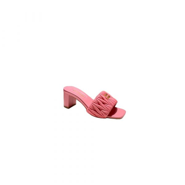MiuMiu Matelass?? nappa leather slides