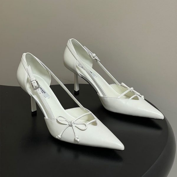 Prada Open-side leather pumps