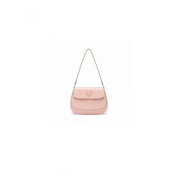 Small Prada Cleo brushed leather shoulder bag with flap