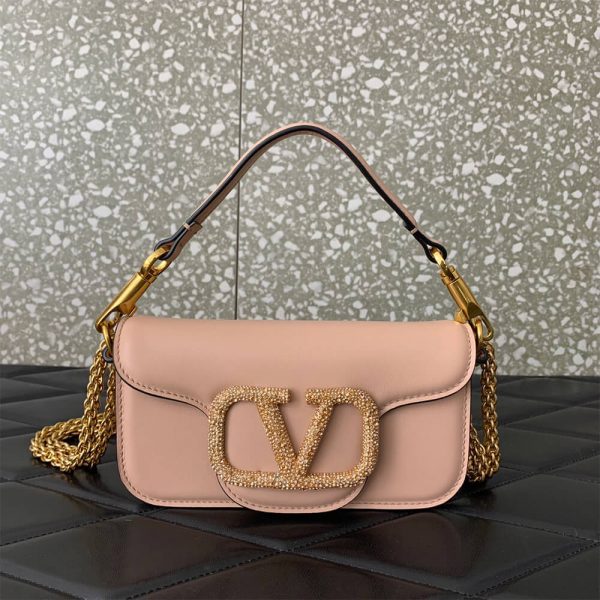 VALENTINO GARAVANI LOCO SMALL SHOULDER BAG WITH JEWEL LOGO(HIGH-END GRADE)