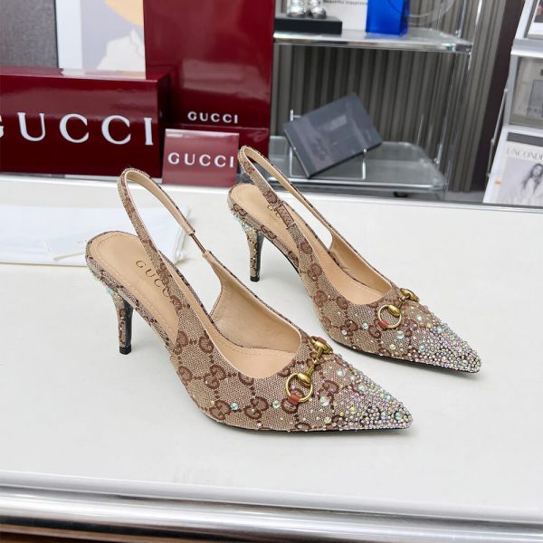 Gucci Women’s slingback pump with crystal Horsebit