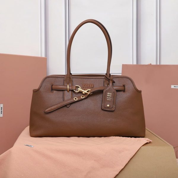 MIUMIU Large Aventure nappa leather bag(HIGH-END GRADE)