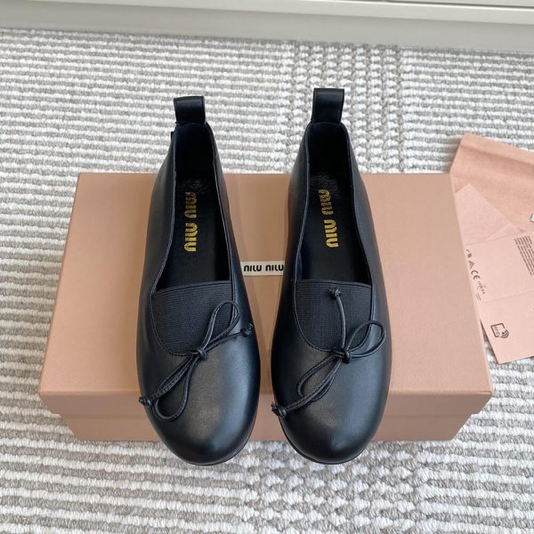 MIUMIU ??lan nappa leather ballerinas