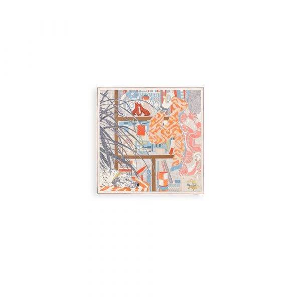 HERMES Rendez-Vous Chez Herm??s shawl 140
