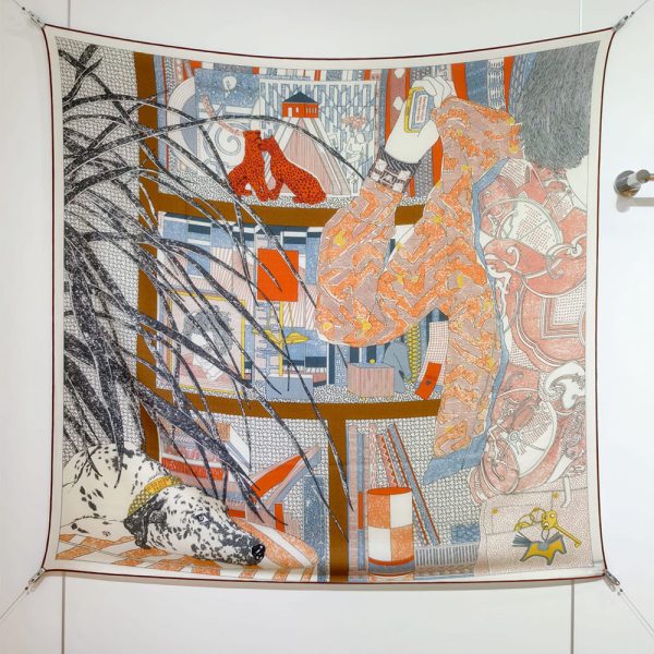 HERMES Rendez-Vous Chez Herm??s shawl 140