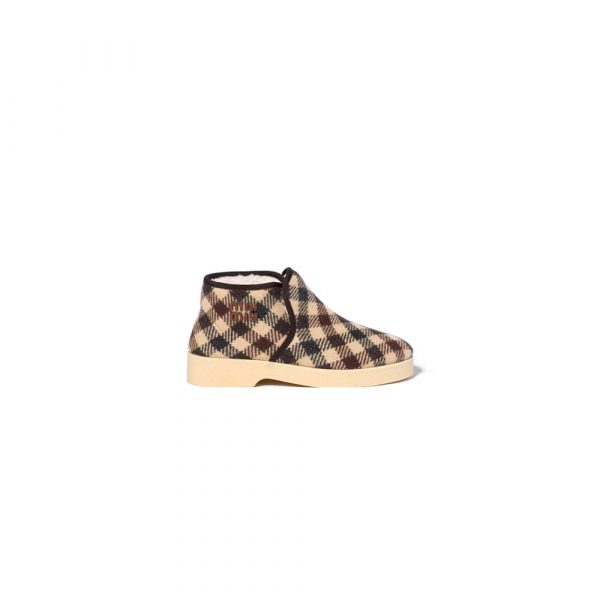 MIUMIU Wool and shearling slip-on booties