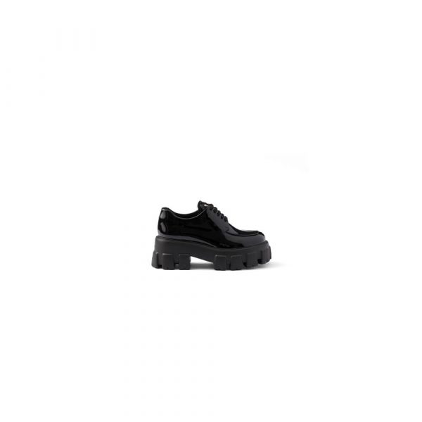 Prada Monolith patent leather lace-up shoes