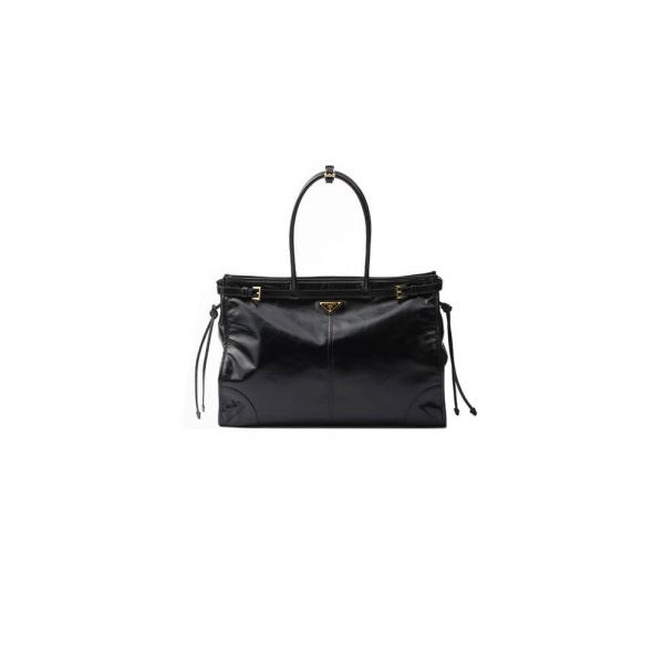 Prada Bonnie extra-large leather handbag(HIGH-END GRADE)