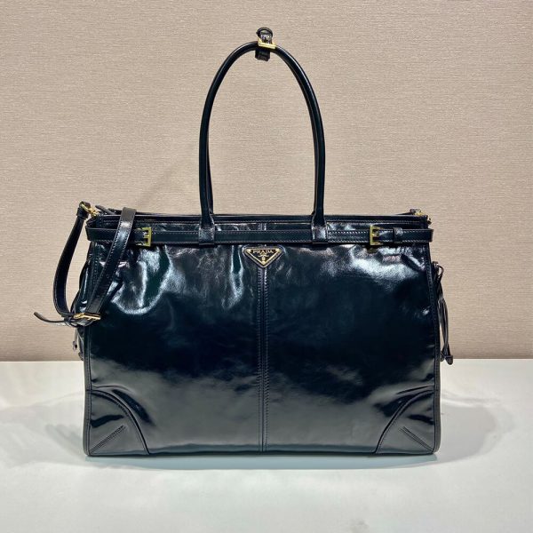 Prada Bonnie extra-large leather handbag(HIGH-END GRADE)