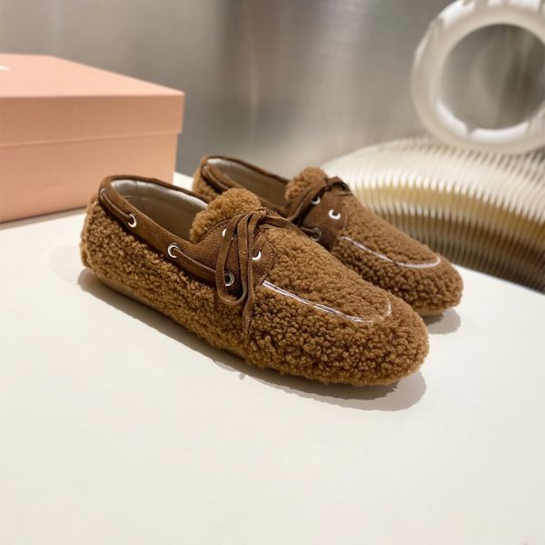 MIUMIU Shearing loafers