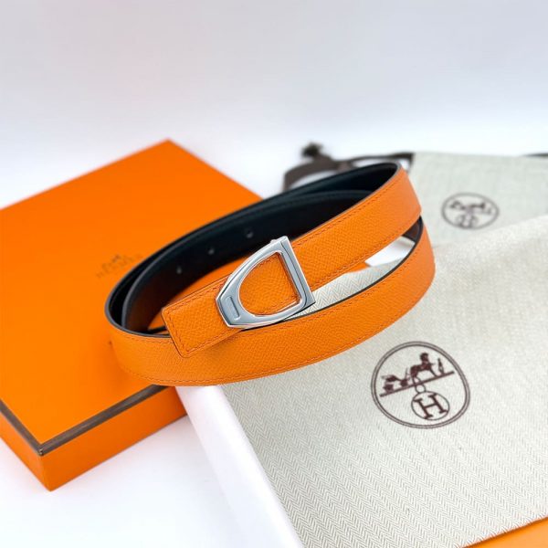 HERMES Cavaliere belt buckle & Reversible leather strap 24 mm