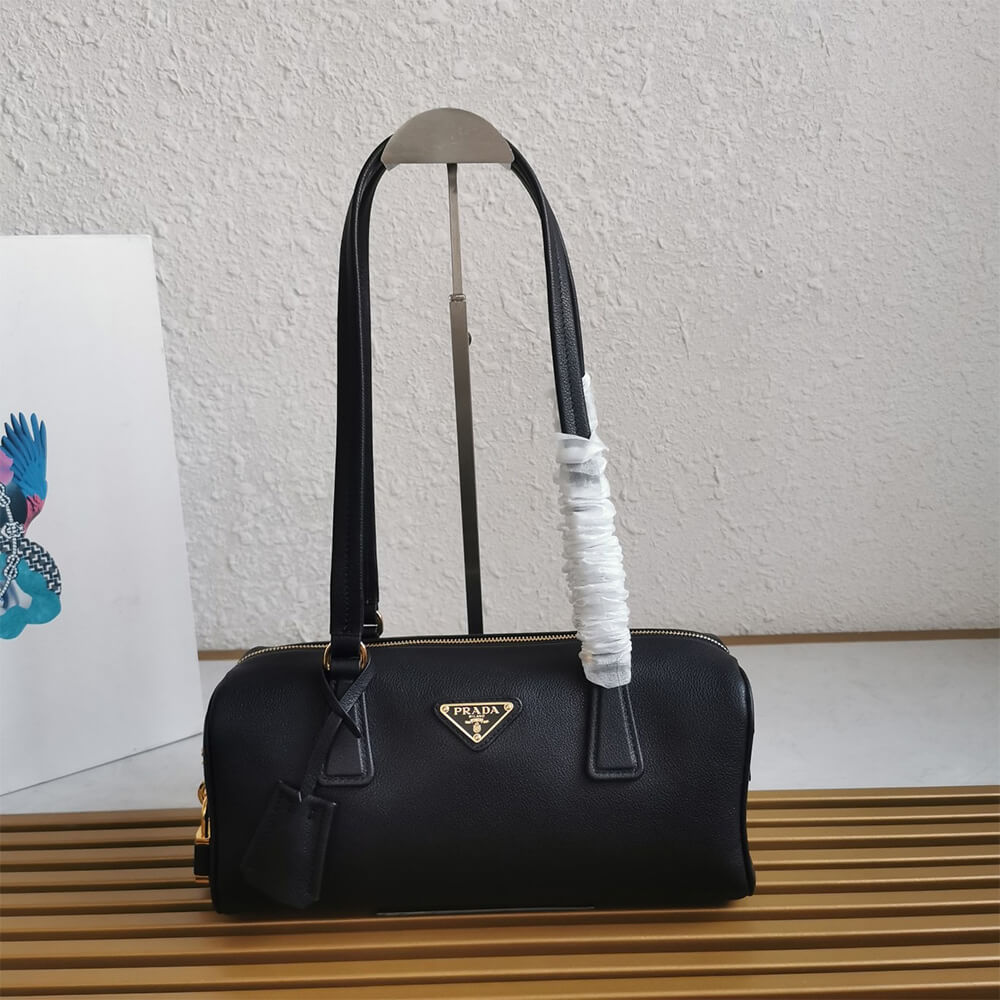 Prada Medium leather top-handle bag with padlock(high-end grade) Prada Medium leather top-handle bag with padlock(high-end grade)