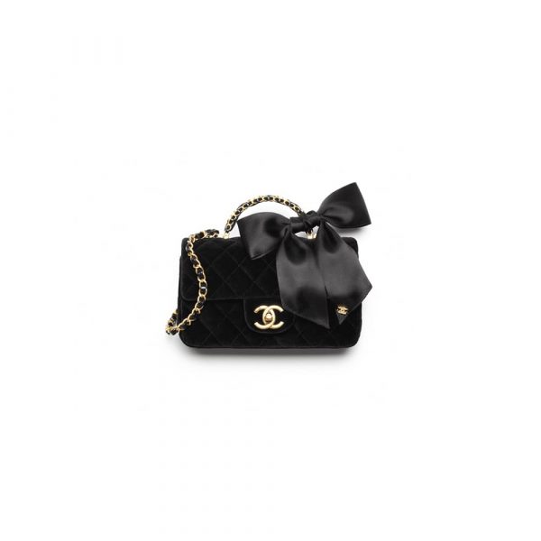 Chanel MINI FLAP BAG WITH TOP HANDLE(HIGH-END GRADE)