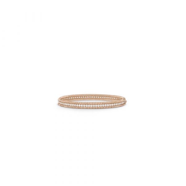 Van Cleef & Arpels Perlée diamonds bracelet, 1 row, medium model