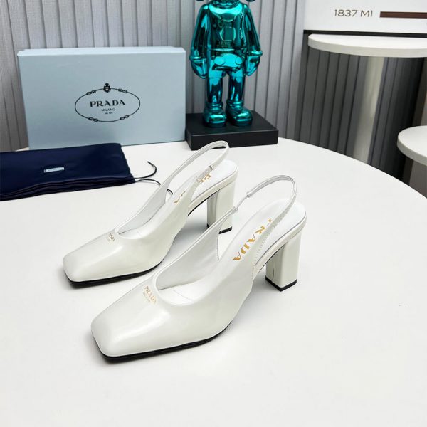 Prada Patent Leather Slingback Pumps 85 mm