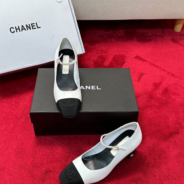 Chanel Mary Janes Heel