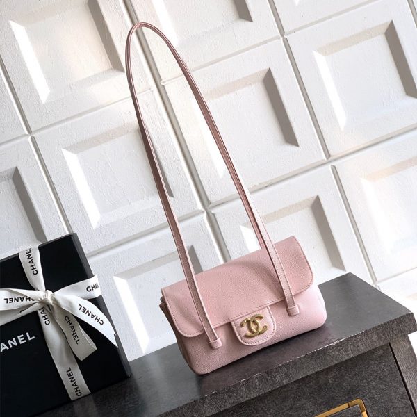 Chanel Clutch with Leather Strap(HIGH-END GRADE)