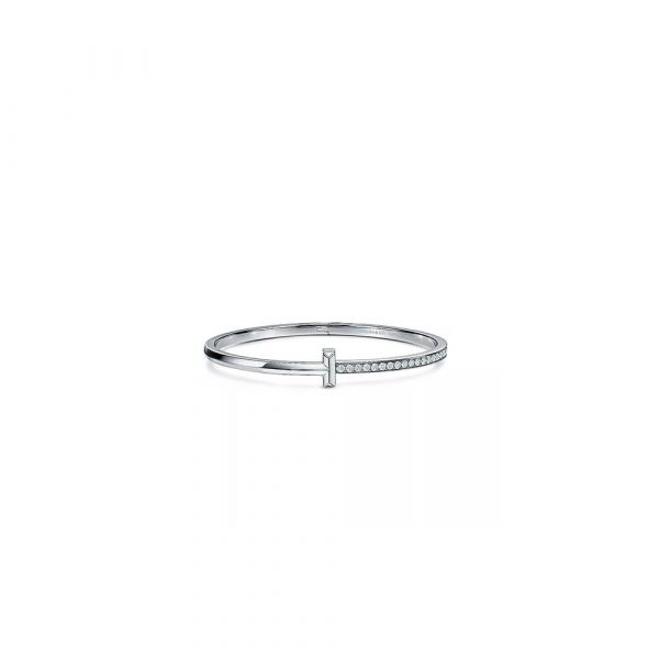 Tiffany T 1 Narrow Diamond Hinged Bangle