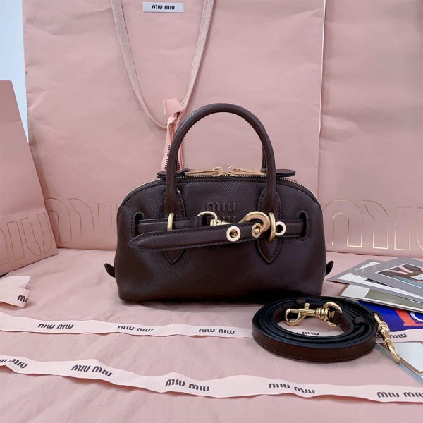 MIUMIU Mini Aventure mini nappa leather bag(HIGH-END GRADE)