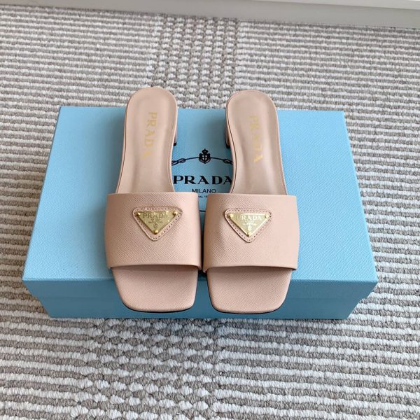 Prada Saffiano patent leather sandals