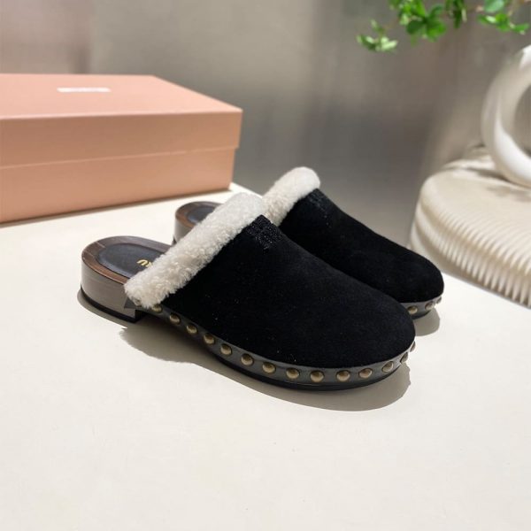 MIUMIU Suede clogs