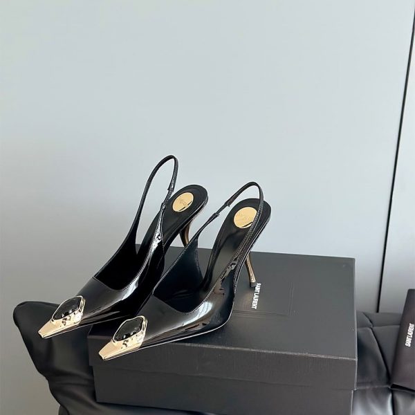 YSL Loulou Slingback Pumps in Patent Leather