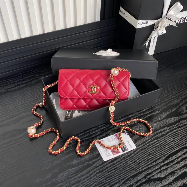CHANEL Flap Phone Holder with Chain(HIGH-END GRADE)