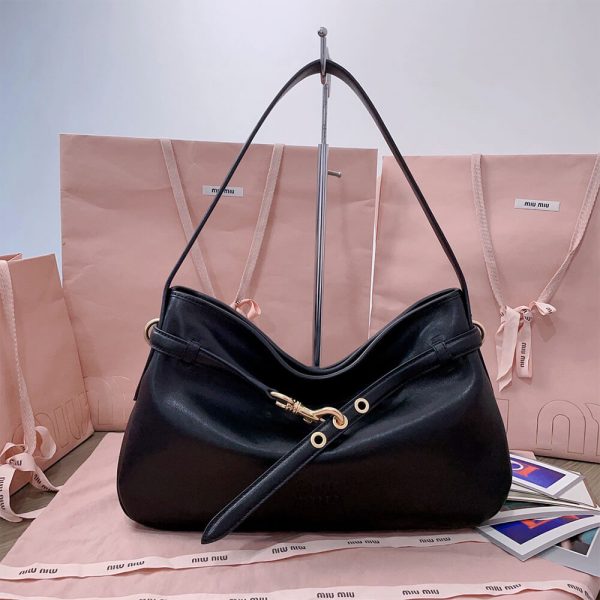 MIUMIU Medium Aventure nappa leather bag(HIGH-END GRADE)