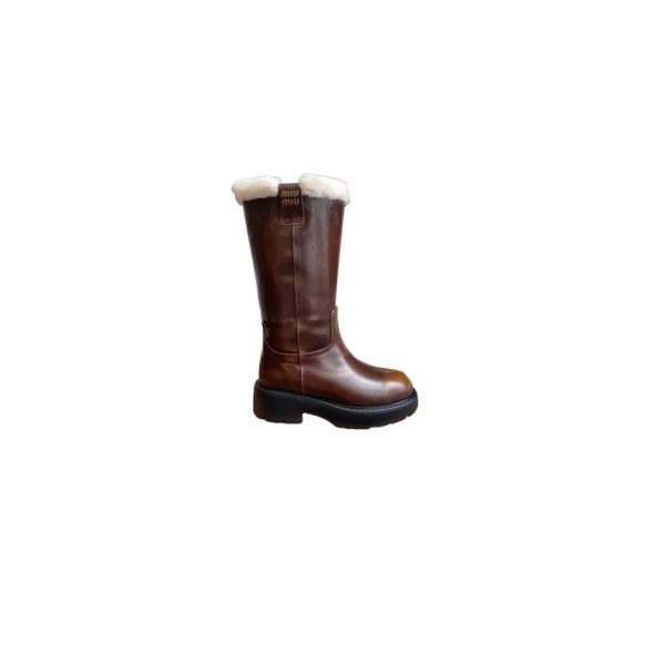 MiuMiu fumé leather boots
