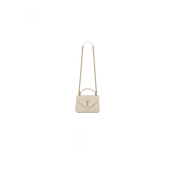 COLLEGE MEDIUM CHAIN BAG IN QUILTED LEATHER