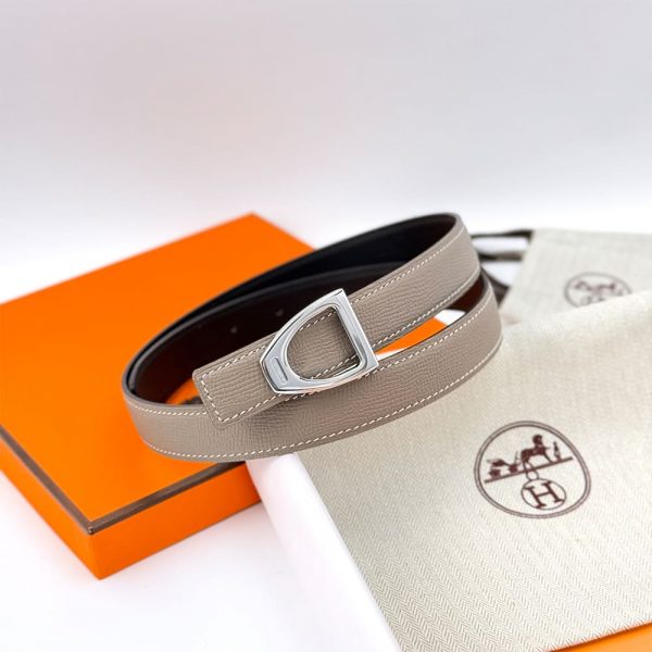 HERMES Cavaliere belt buckle & Reversible leather strap 24 mm