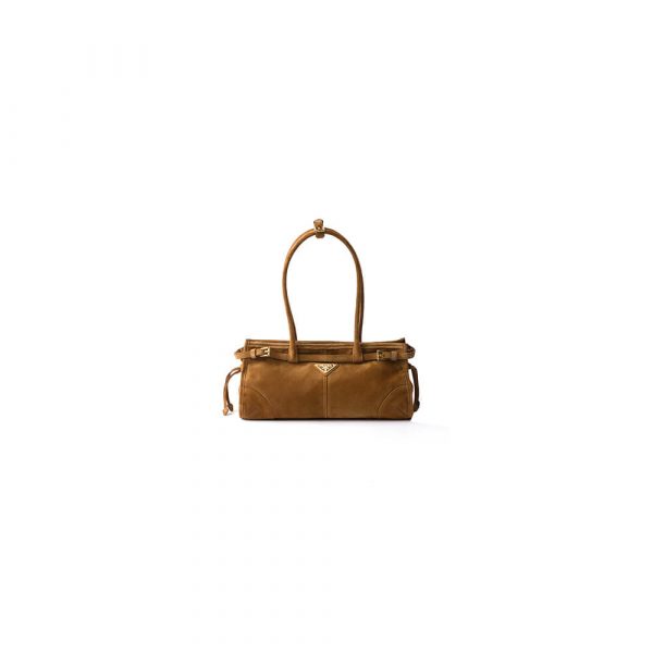 Prada Medium suede handbag(high-end grade)