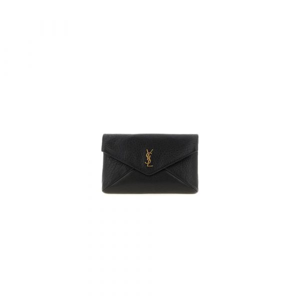 YSL CASSANDRE large envelope pouch in lambskin