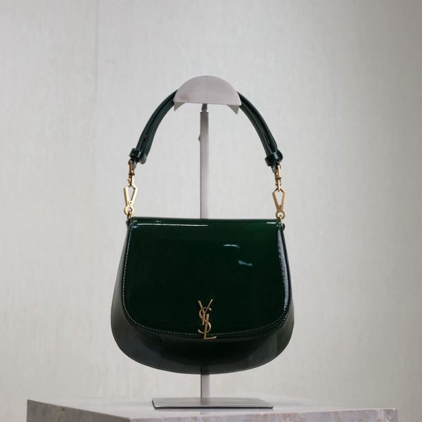 YSL Mini VOLTAIRE TOP HANDLE bag in patent leather