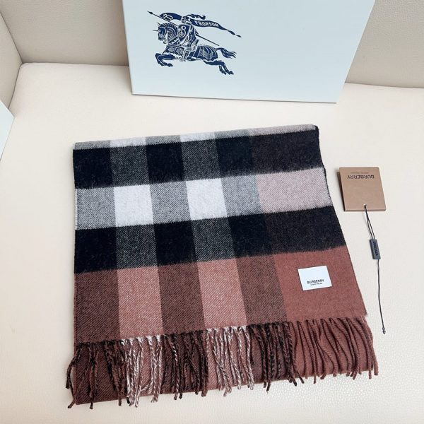BURBERRY Reversible Check And Monogram Cashmere Scarf
