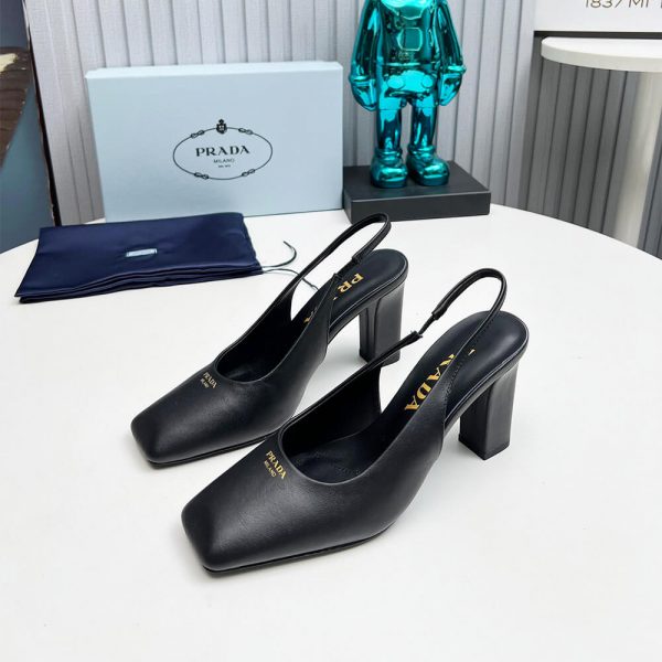 Prada Leather Slingback Pumps 85 mm