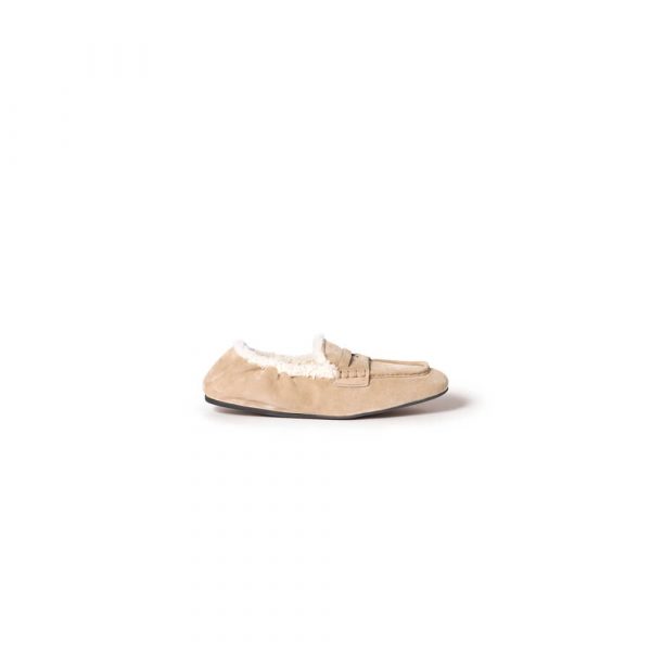 MIUMIU Ruches suede loafers