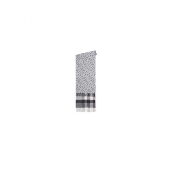 BURBERRY Reversible Check And Monogram Cashmere Scarf