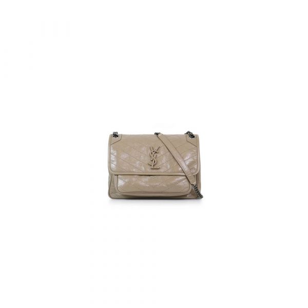YSL NIKI MEDIUM IN CRINKLED VINTAGE LEATHER(HIGH-END GRADE)