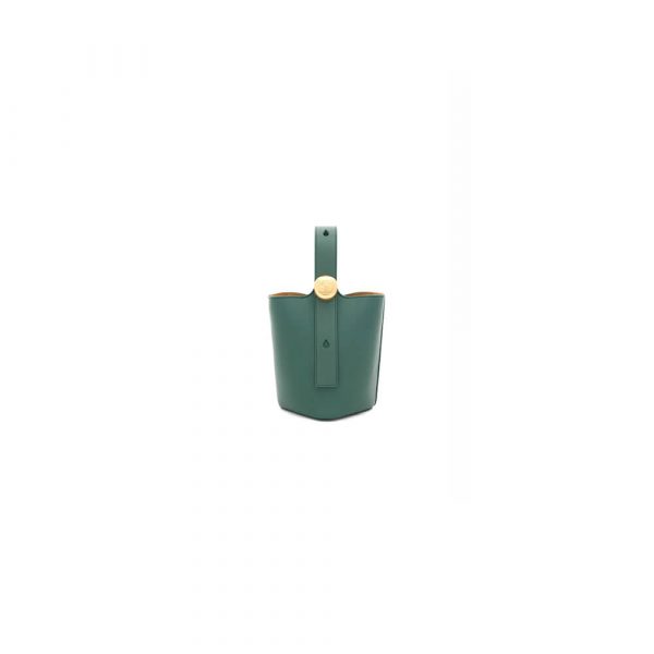 LOEWE Mini Pebble bucket in smooth calfskin(high-end grade)