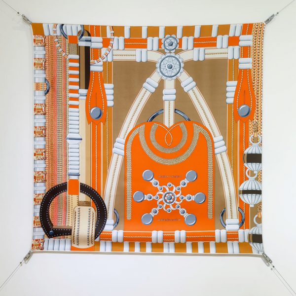 HERMES Flora y Plata scarf 90