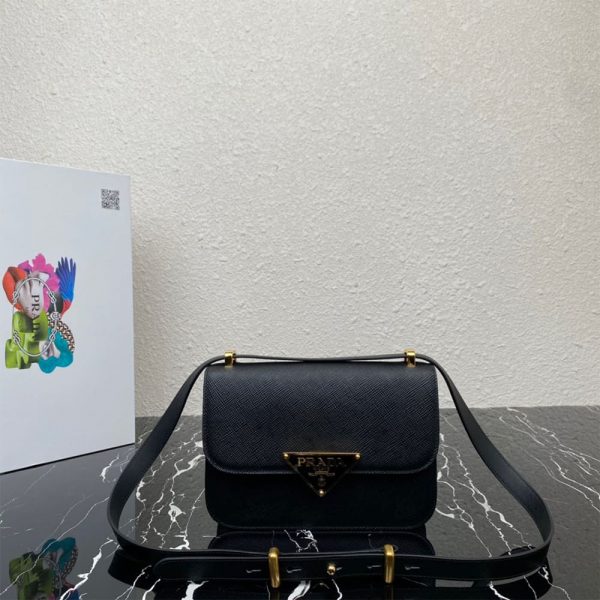 Prada Saffiano leather flap shoulder bag(HIGH-END GRADE)