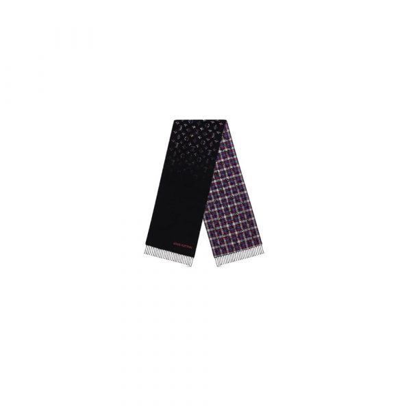 LV Monogram Gradient Tartan City Scarf