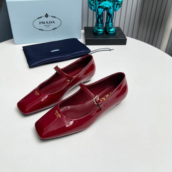 Prada Patent Leather Mary Jane Ballerinas