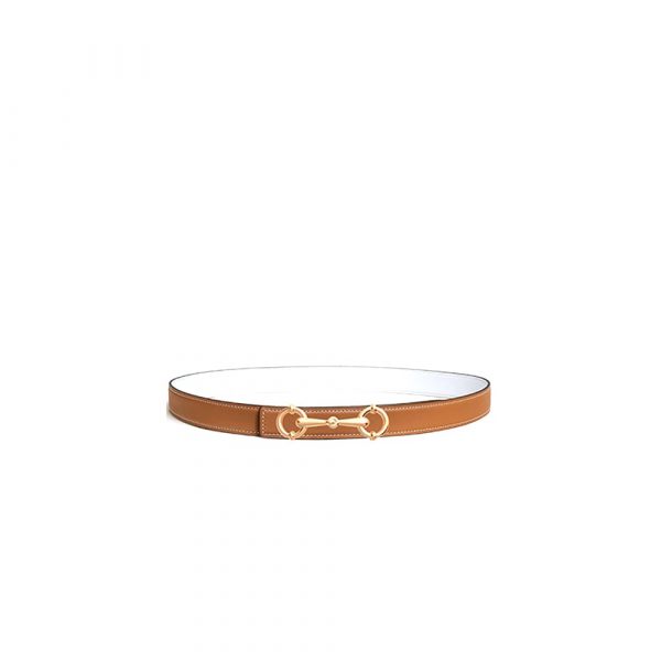 HERMES Lady Rider belt buckle & Reversible leather strap 24 mm